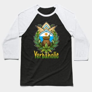 Yerbaholic Retro Bombilla for Argentinian Yerba Mate Tea Lovers Baseball T-Shirt